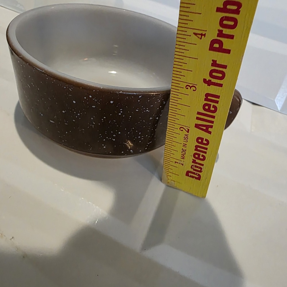Anchor Hocking Fire King‎ D Handle Green & Brown Speckled Stackable Soup Bowls - Picture 10 of 10